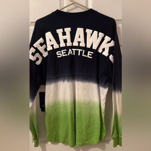 Women’s Seattle Seahawks long sleeve tie dye top